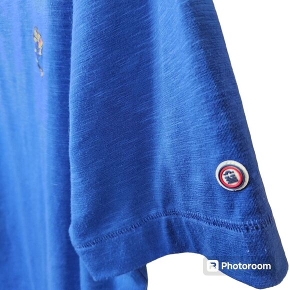 Serge Blanco Heather Blue Short Sleeve Rugby Tee Medium - Picture 4 of 7